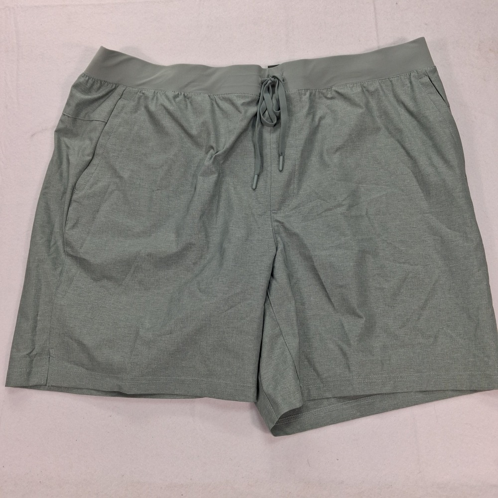 FLX Shorts Mens XXL Weekend Pebble Brook Green 8-in Inseam Stretch NEW